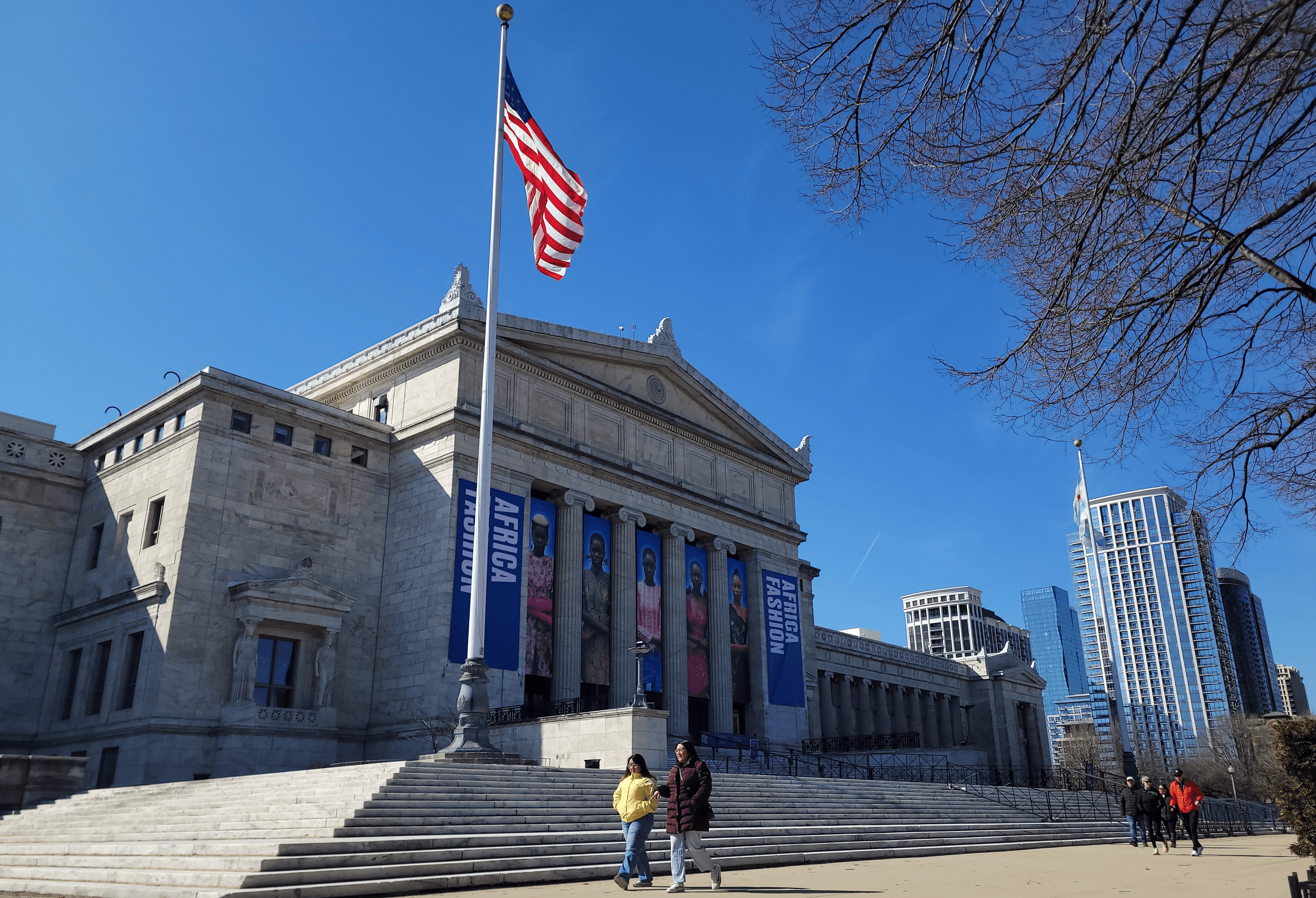 The north entrance of the Field Museum